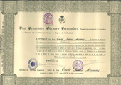 Licencia Medicina y Cirugía por la Universidad de Valladolid.1934